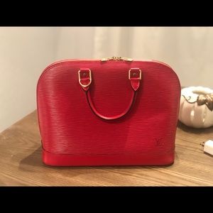 Louis Vuitton Epi Alma PM Red